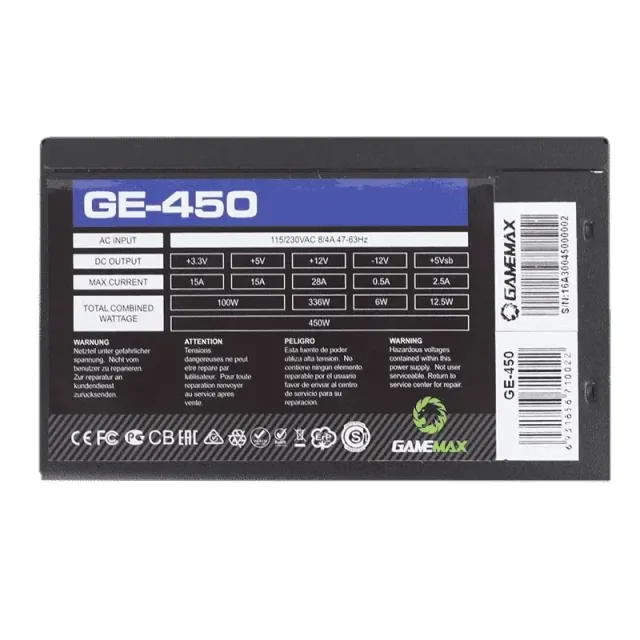 Power Supply Game Force 450W