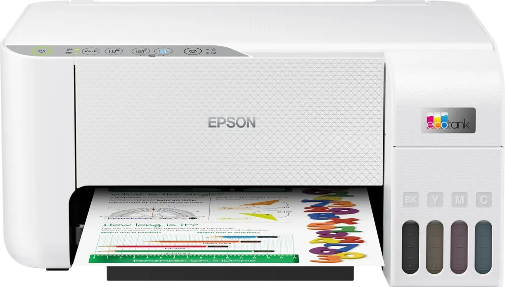 طابعة Epson L3256 Wi-Fi بيضاء