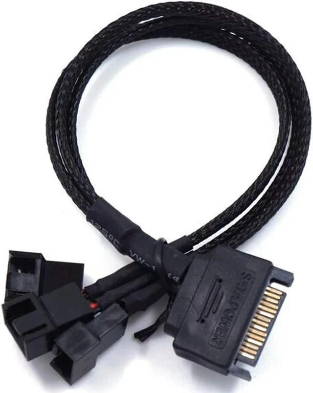 Cable SATA 15-pin SATA to 3 X 3-pin 3 Fans