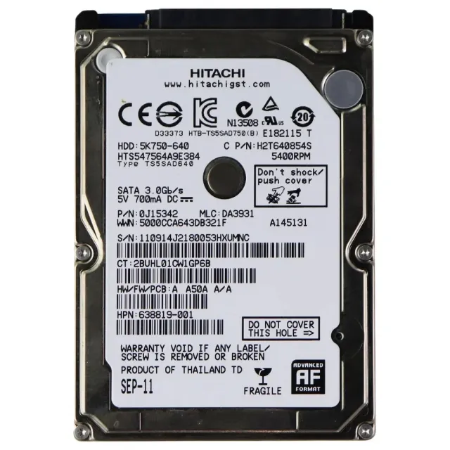 Hard Drive Hitachi HGST 640GB 2.5