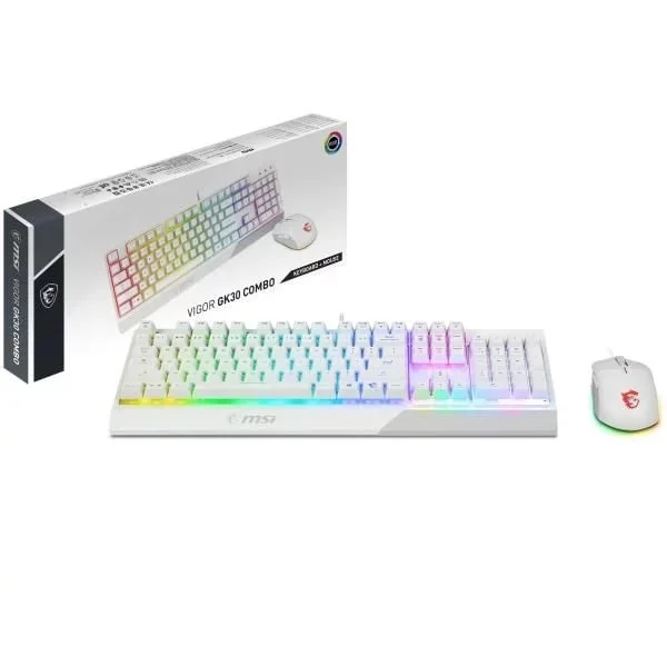 Keyboard and Mouse Set MSI - AZERTY Black