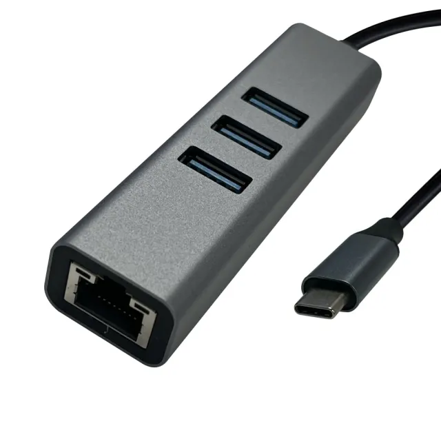 USB Hub 3-Port + LAN White