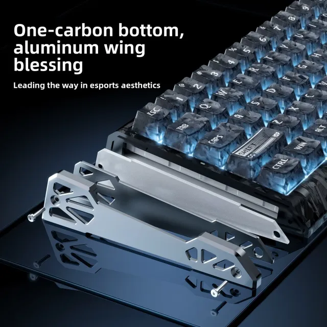 Clavier magnétique Attack Shark R68HE fibre de carbone 8K