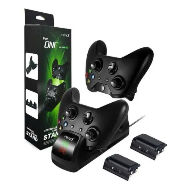 Controller Charger Xbox One + 2 Battery Mimd