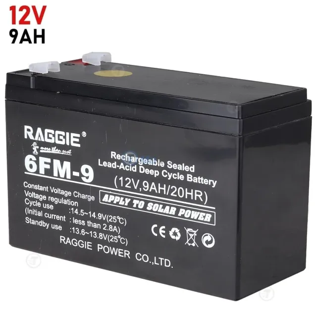 Battery 12V 9A Raggie 6FM