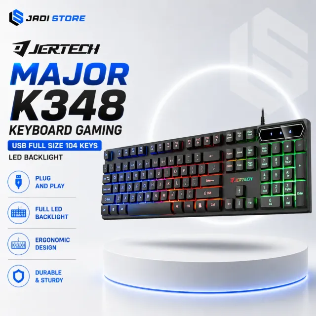 لوحة مفاتيح RGB USB Jertech Major K348