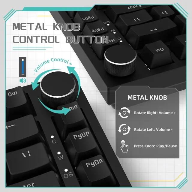 لوحة مفاتيح Ajazz AK820 Black Switch