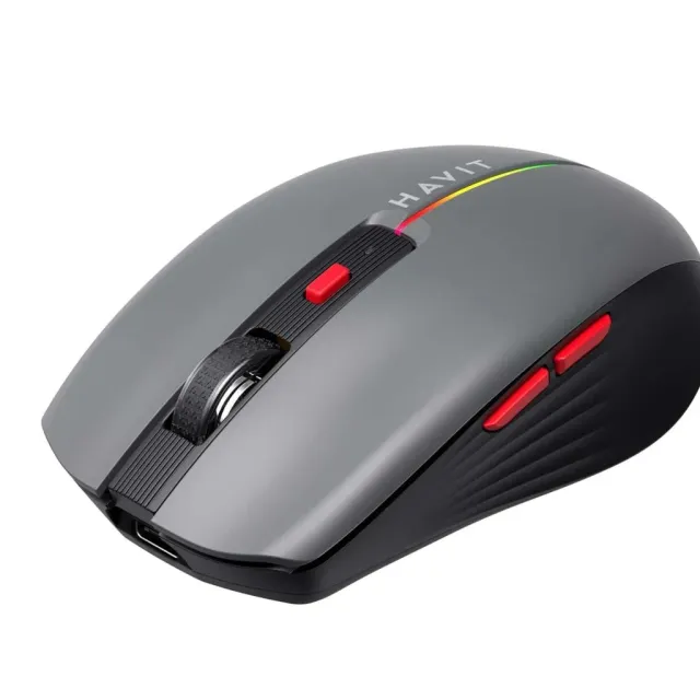 Wireless Bluetooth Rechargeable RGB Mouse Havit MS65WB - + 2.4GHz