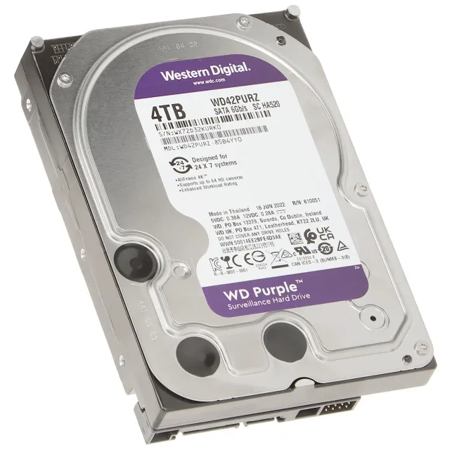 Internal Hard Drive WD 4TB 3.5 Purple