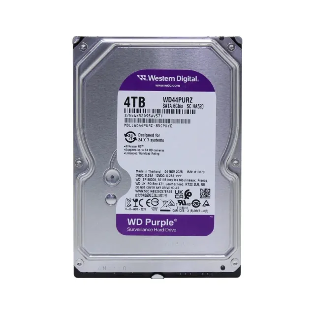 Internal Hard Drive WD 4TB 3.5 Purple