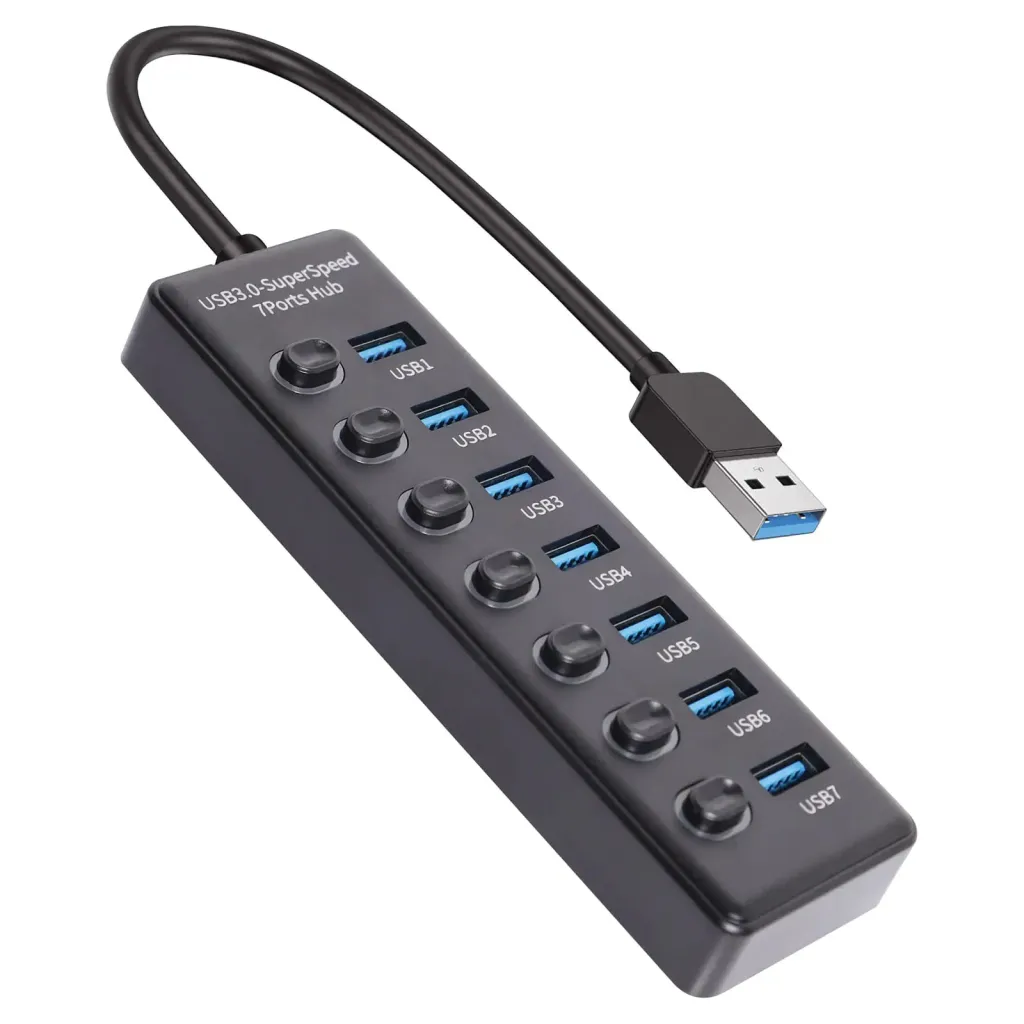 USB Hub 3.0 7-Port + Switch 704A